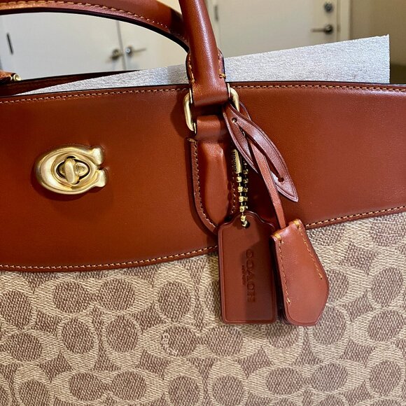 Coach Authentic CC Signature Brooke New Carryall Handbag - Picture 2 of 16